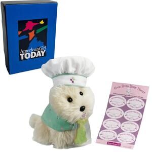 American Girl Today COCONUT COOKING ACCESSORIES Baking Chef Hat Scarf Cookie BOX